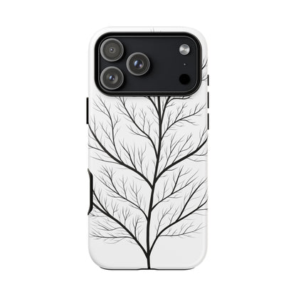 Black Branch Tree Tough Phone Case