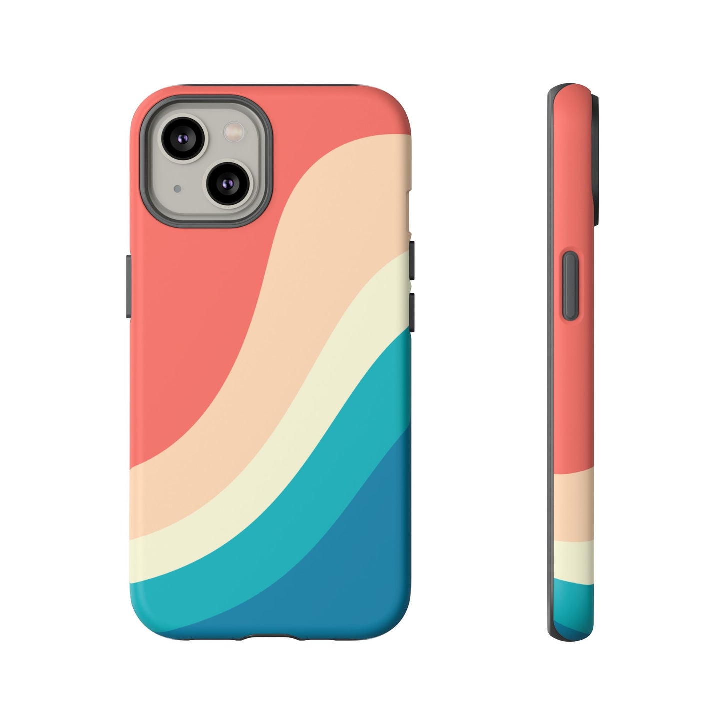 Retro Sunset Wave Tough Phone Case