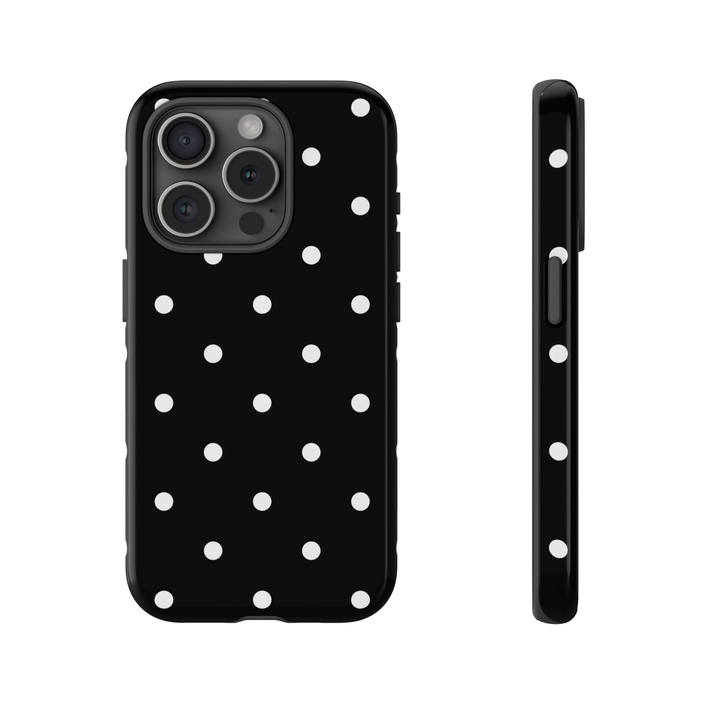 Black Polka Dot Tough Phone Case