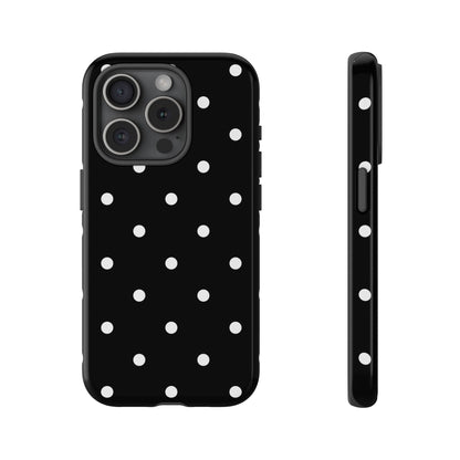 Black Polka Dot Tough Phone Case