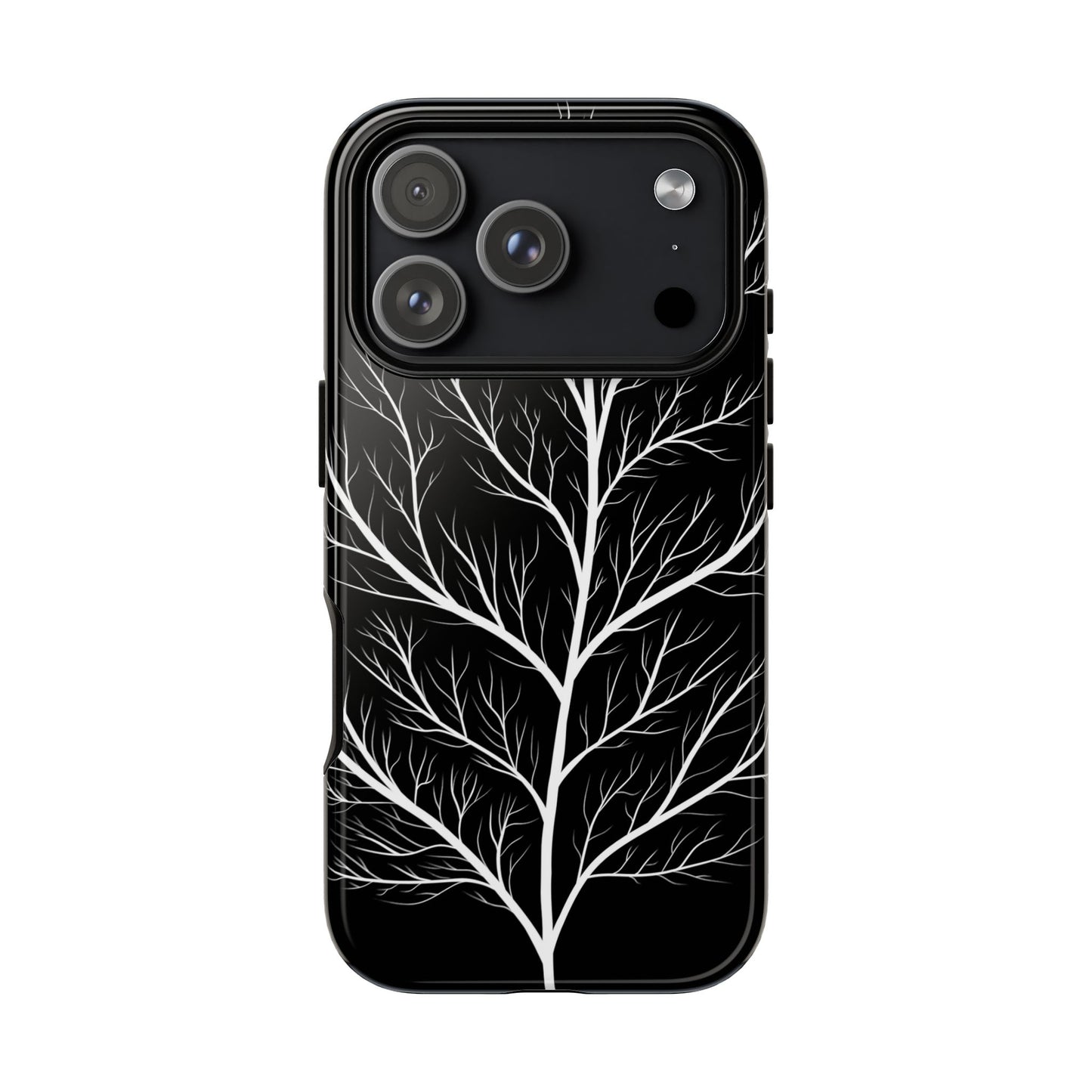 White Tree Silhouette Tough Phone Case