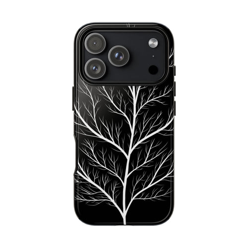 White Tree Silhouette Tough Phone Case