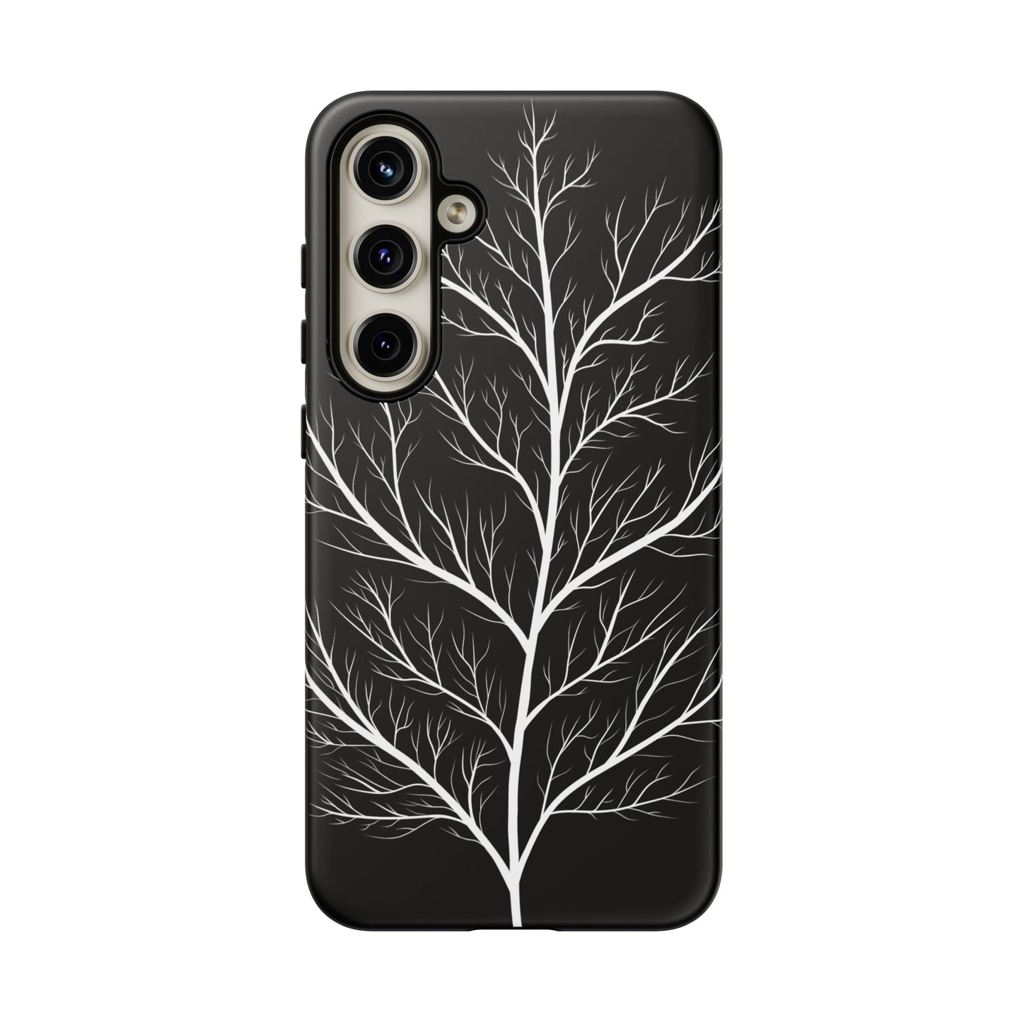 White Tree Silhouette Tough Phone Case