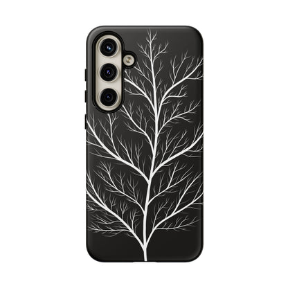 White Tree Silhouette Tough Phone Case