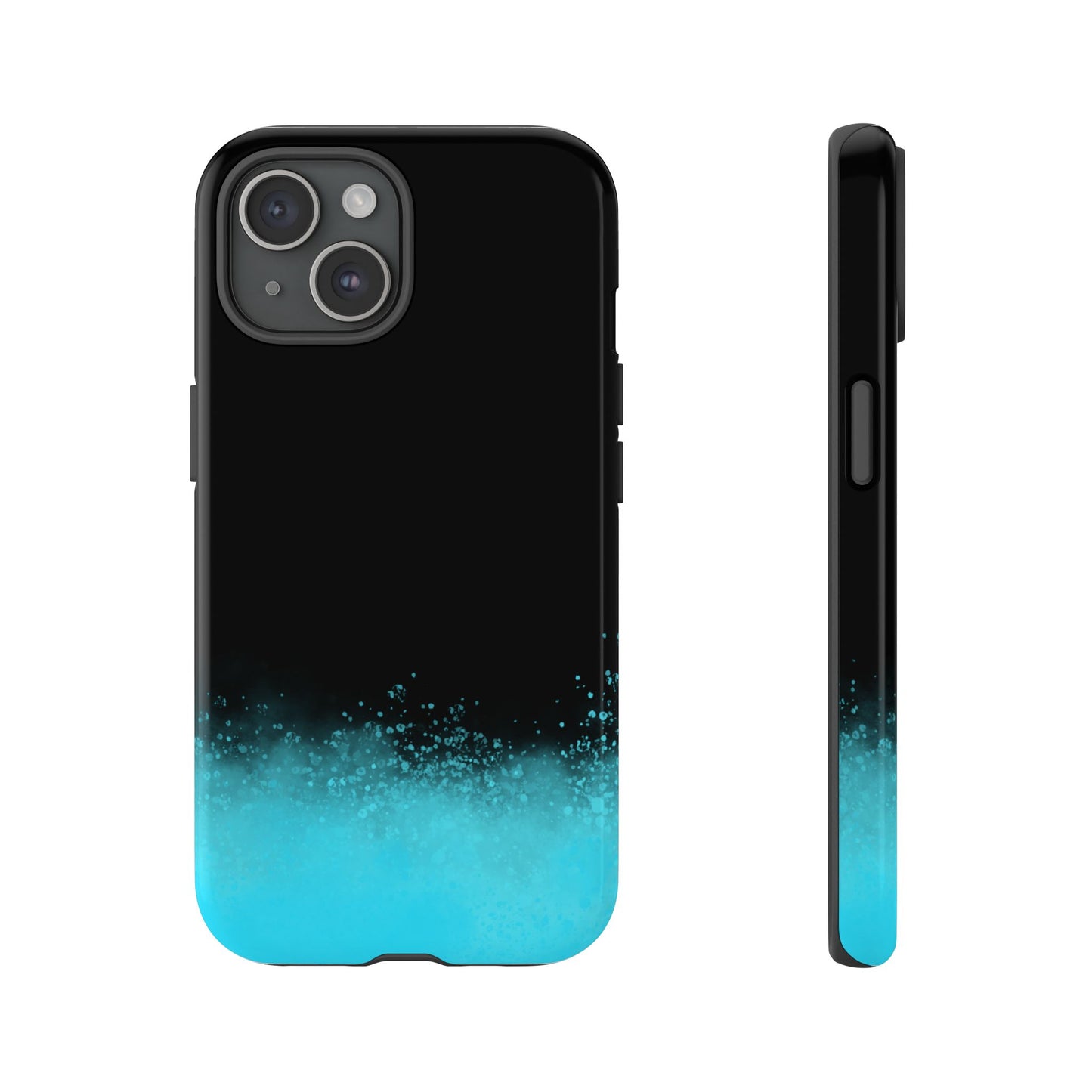 Black Aqua Splash Tough Phone Case