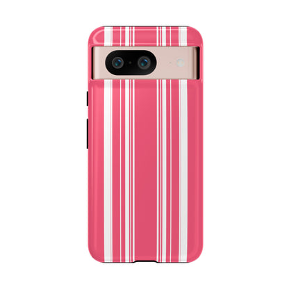 Pink Prep Stripe Tough Phone Case