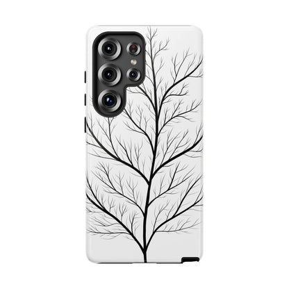 Black Branch Tree Tough Phone Case