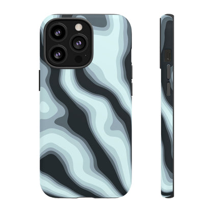 Blue Topographic Wave Tough Phone Case