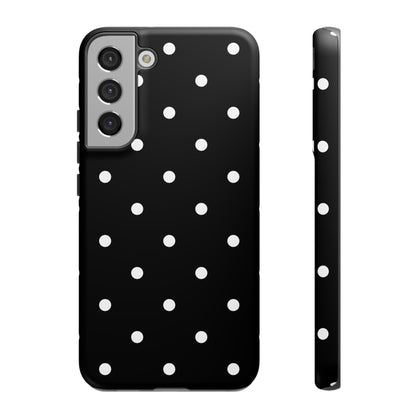Black Polka Dot Tough Phone Case