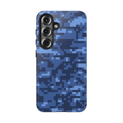 Navy Pixel Camo Tough Phone Case