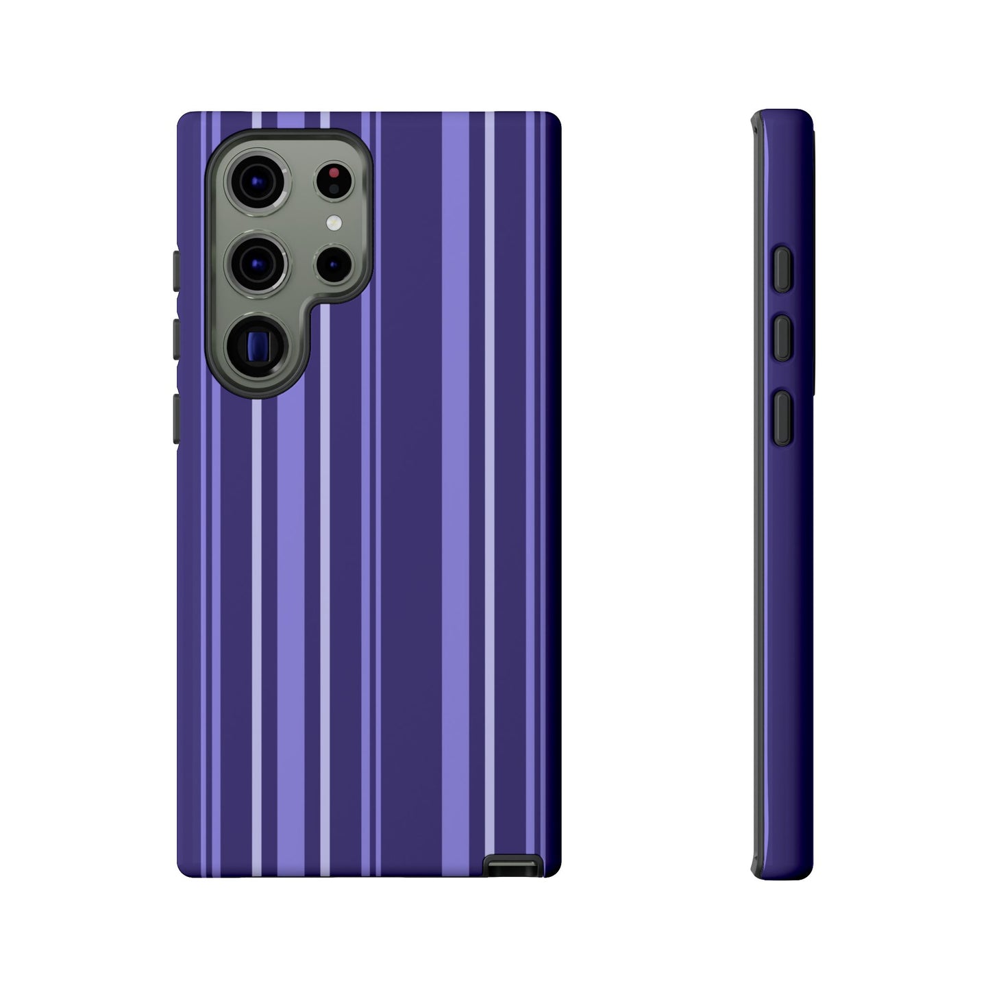 Berry Violet Stripe Tough Phone Case