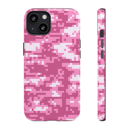 Pink pixel Camo Design Tough Phone Case