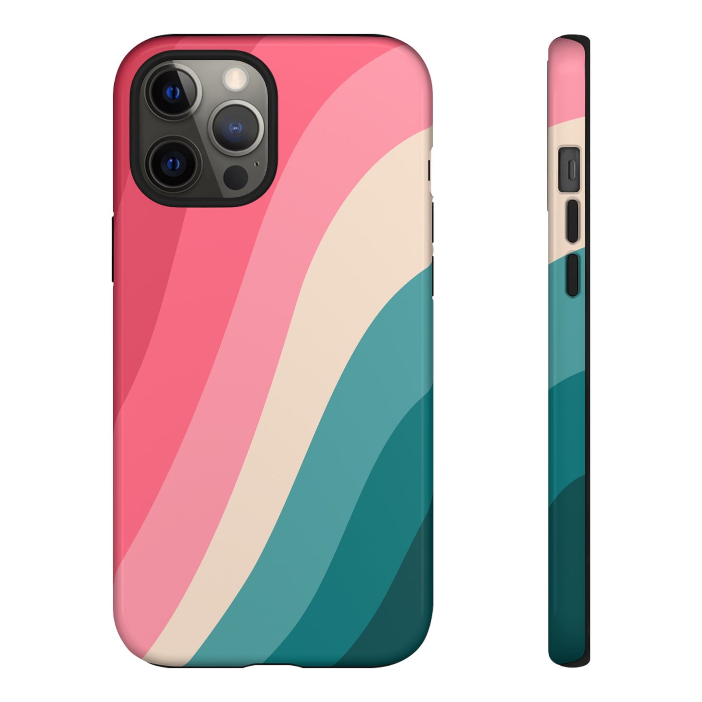 Blush Teal Wave Tough Phone Case