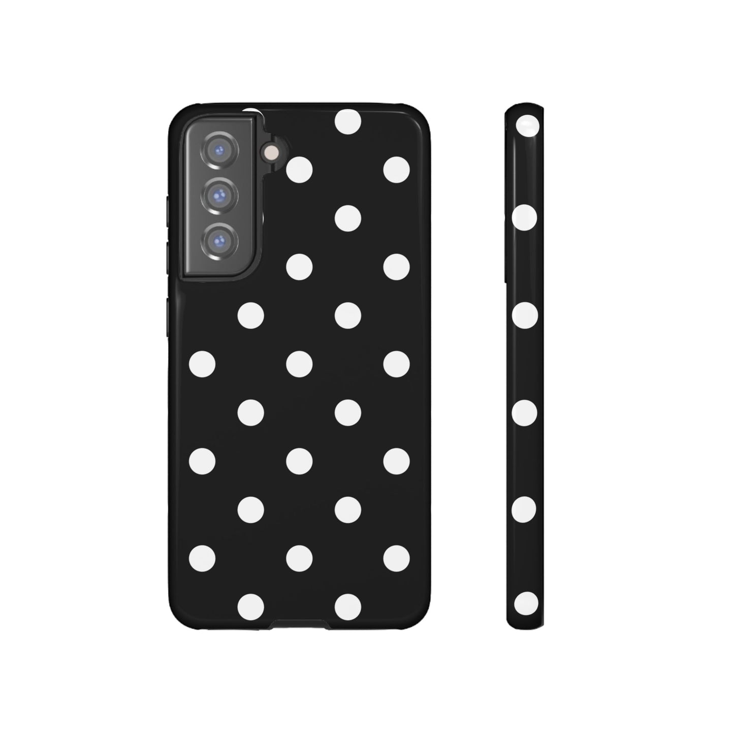 Black Polka Dot Tough Phone Case