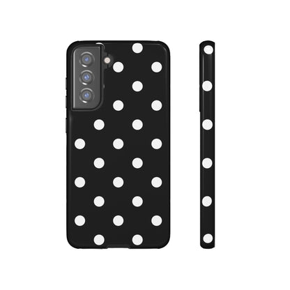 Black Polka Dot Tough Phone Case