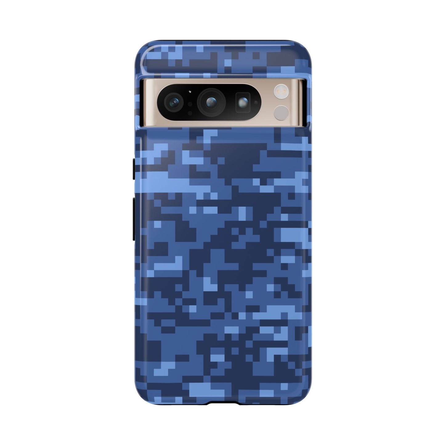 Navy Pixel Camo Tough Phone Case