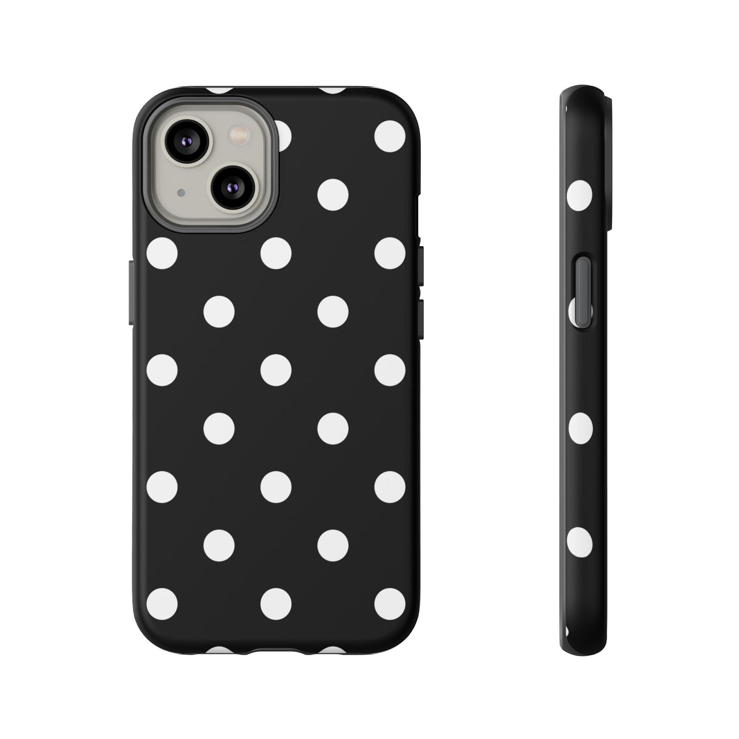 Black Polka Dot Tough Phone Case