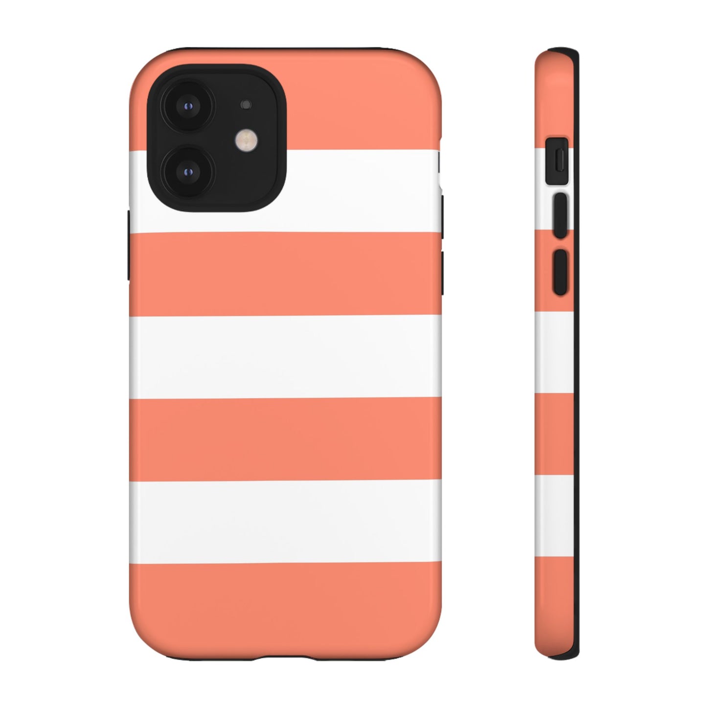 Coral Cabana Stripe Tough Phone Case