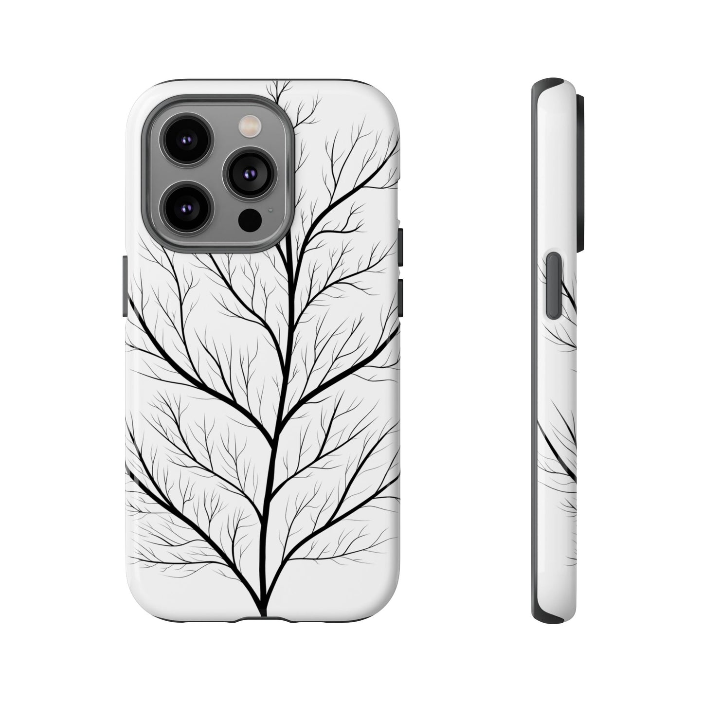 Black Branch Tree Tough Phone Case