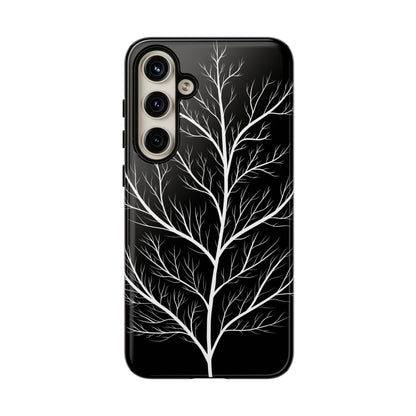 White Tree Silhouette Tough Phone Case