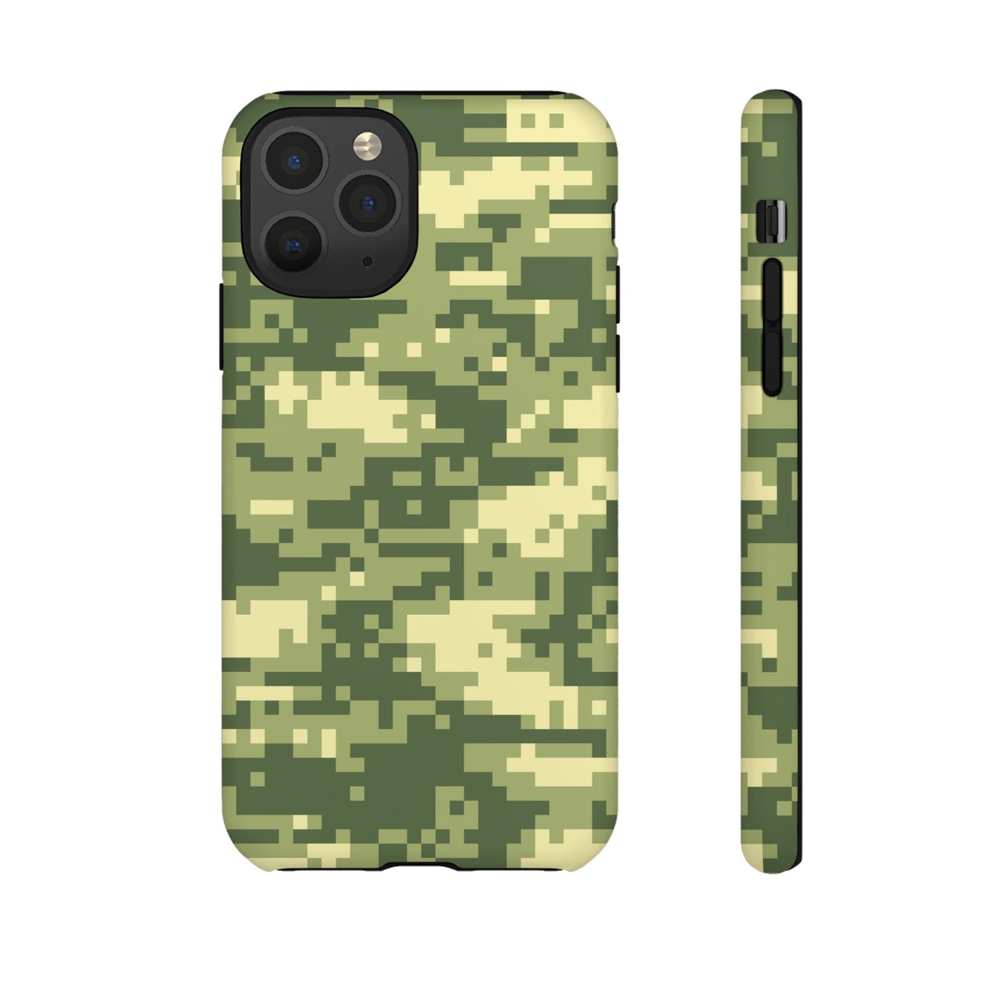 Olive Pixel Camo Tough Phone Case