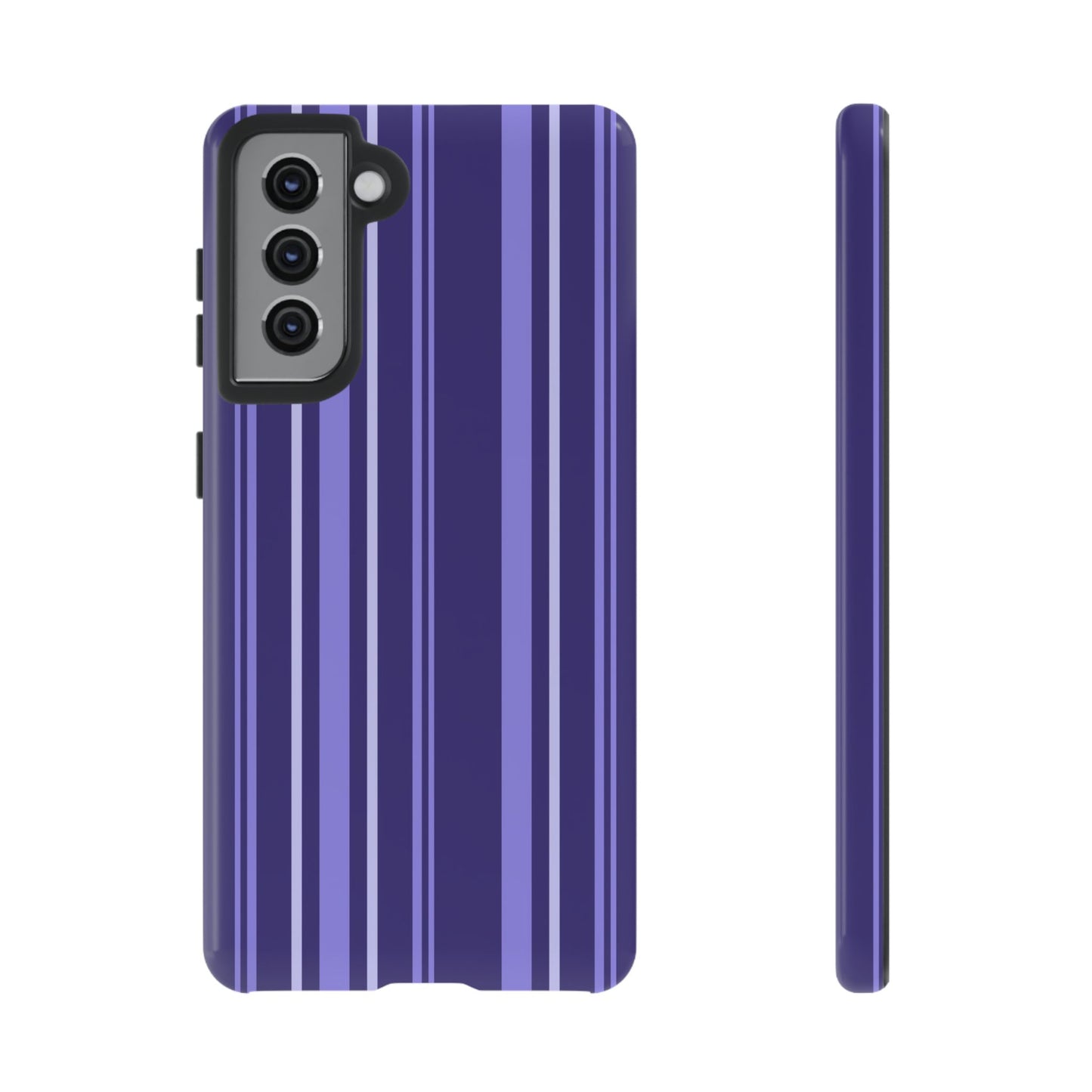 Berry Violet Stripe Tough Phone Case
