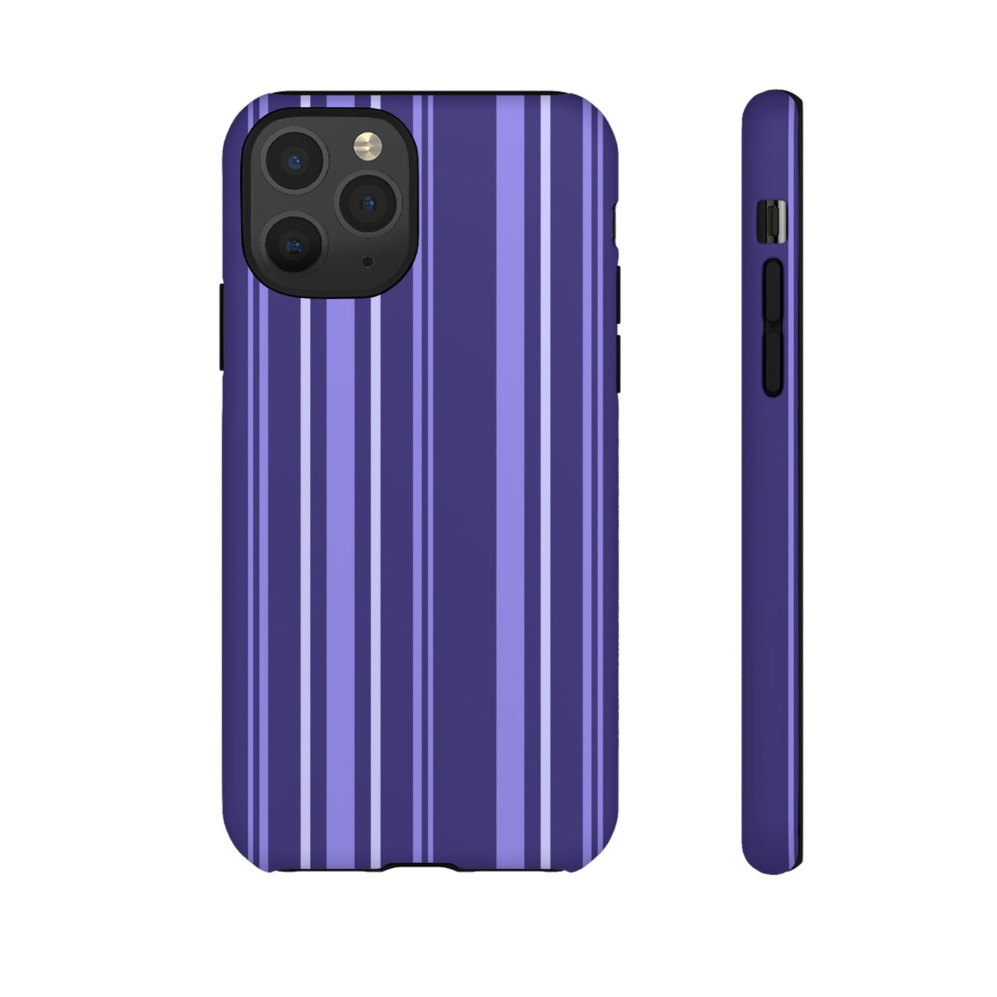Berry Violet Stripe Tough Phone Case
