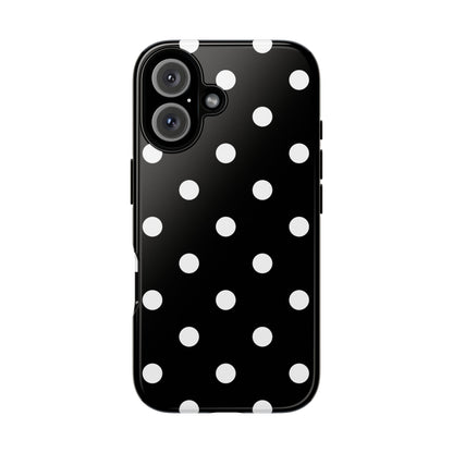 Black Polka Dot Tough Phone Case