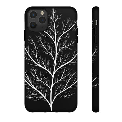 White Tree Silhouette Tough Phone Case