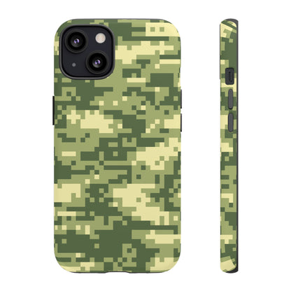Olive Pixel Camo Tough Phone Case