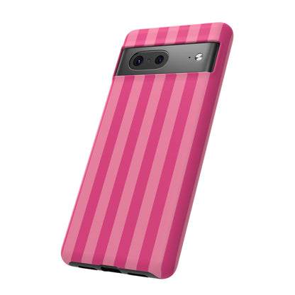 Pink Candy Stripe Tough Phone Case