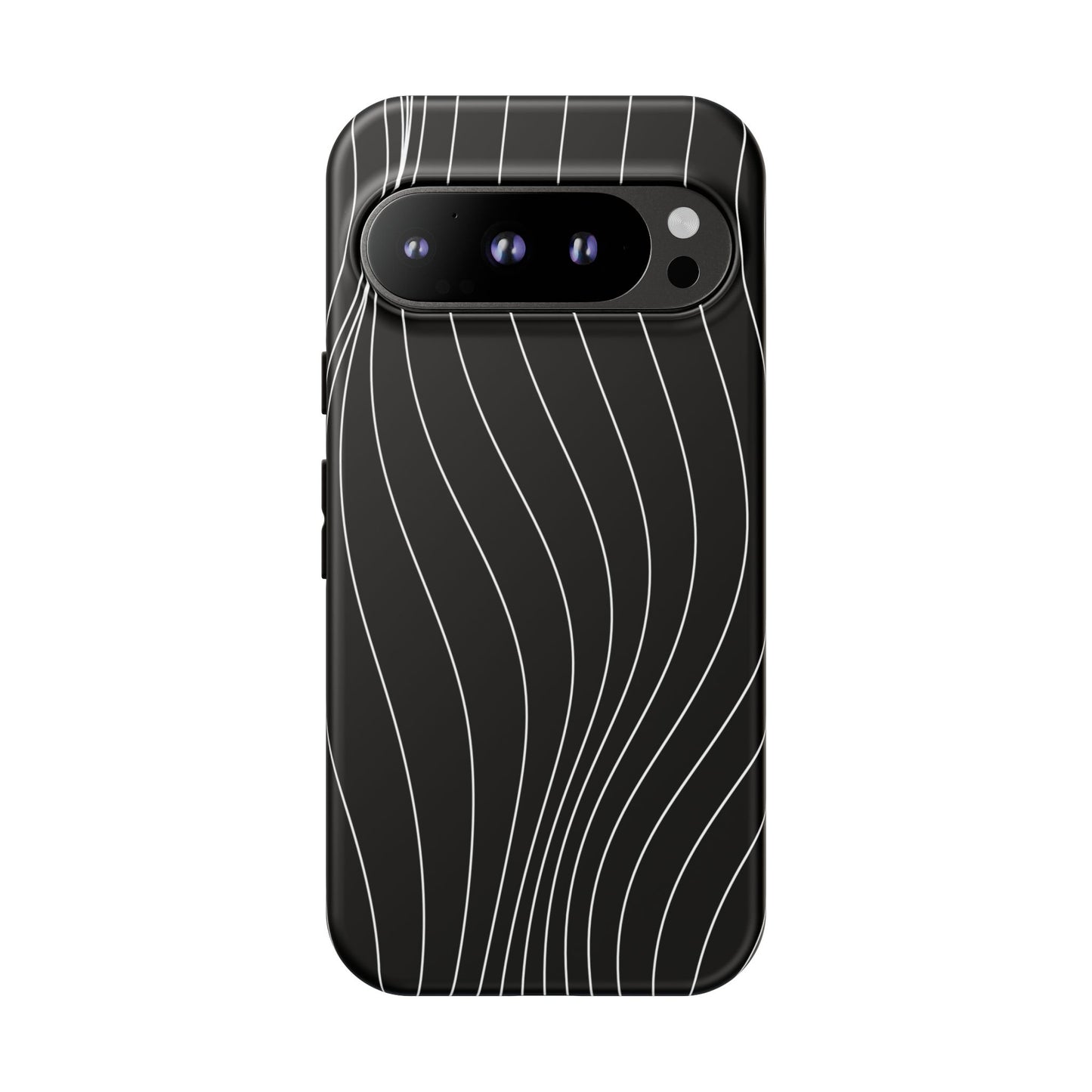 Black Wave Line Tough Phone Case