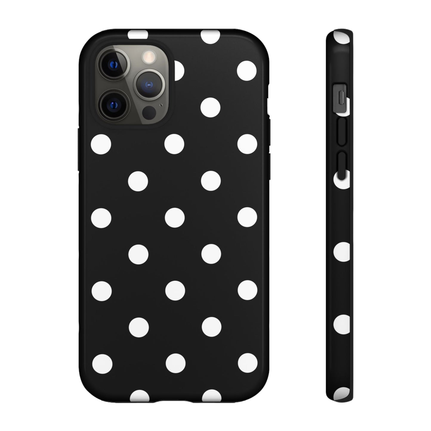 Black Polka Dot Tough Phone Case