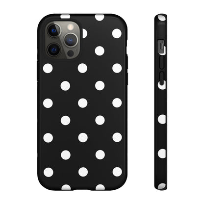 Black Polka Dot Tough Phone Case