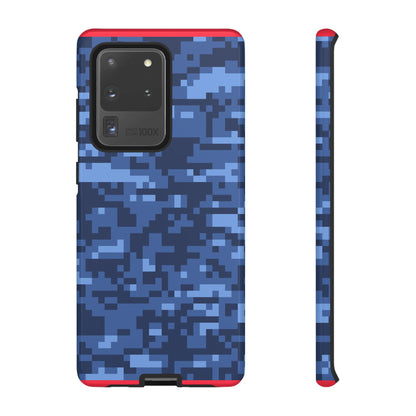 Navy Pixel Camo Tough Phone Case