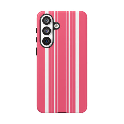 Pink Prep Stripe Tough Phone Case