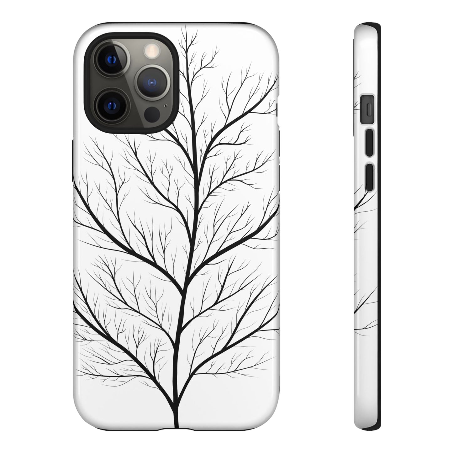 Black Branch Tree Tough Phone Case