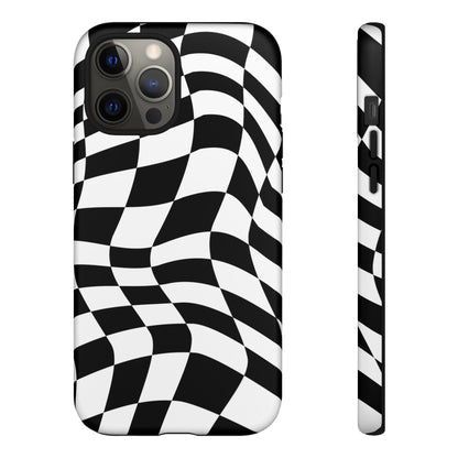 Warped Checker Tough Phone Case
