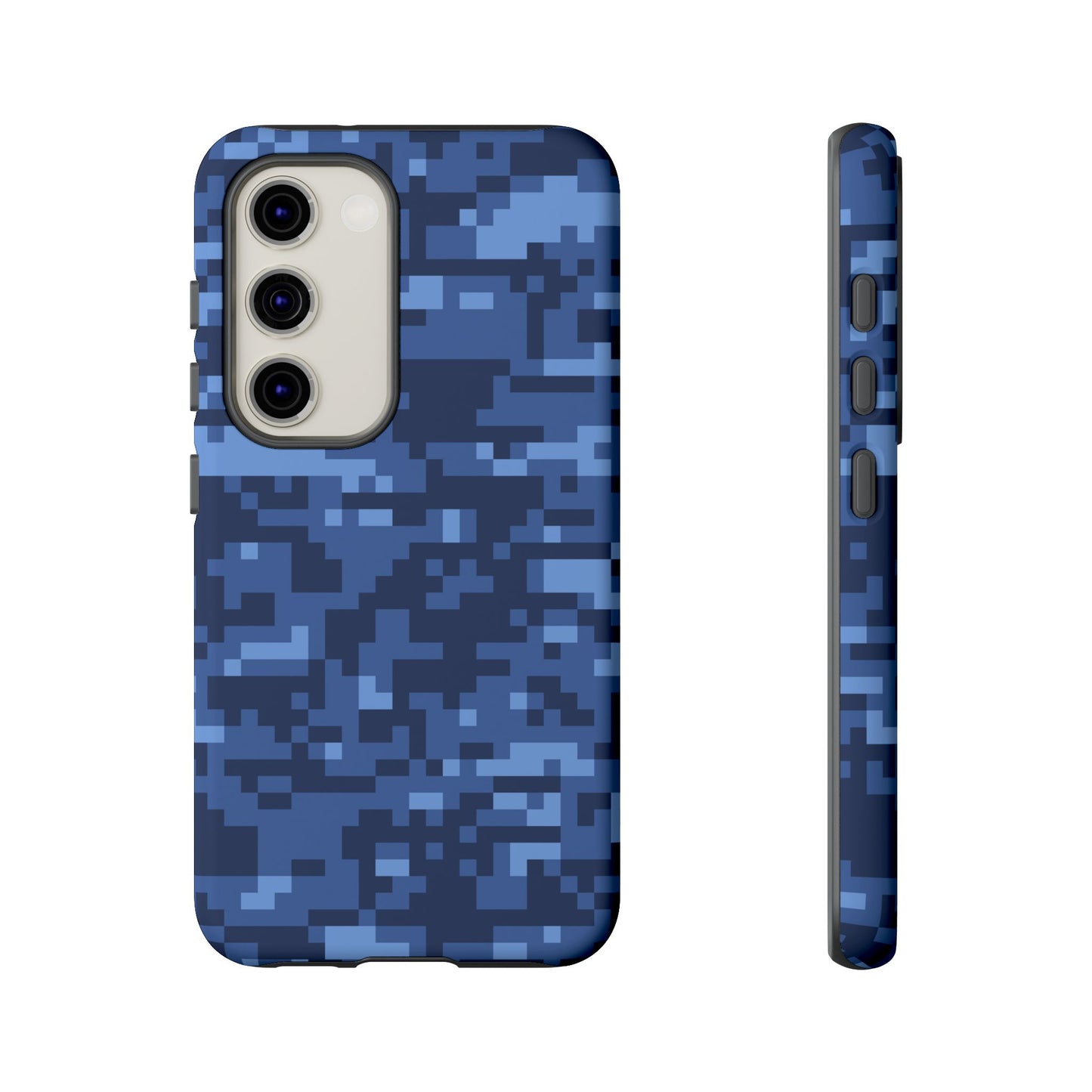 Navy Pixel Camo Tough Phone Case