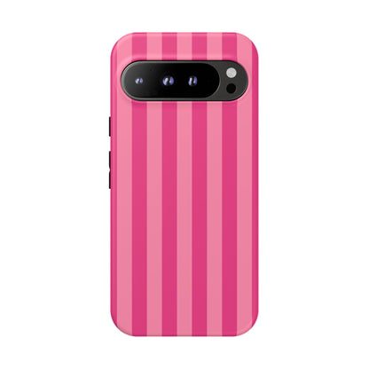 Pink Candy Stripe Tough Phone Case