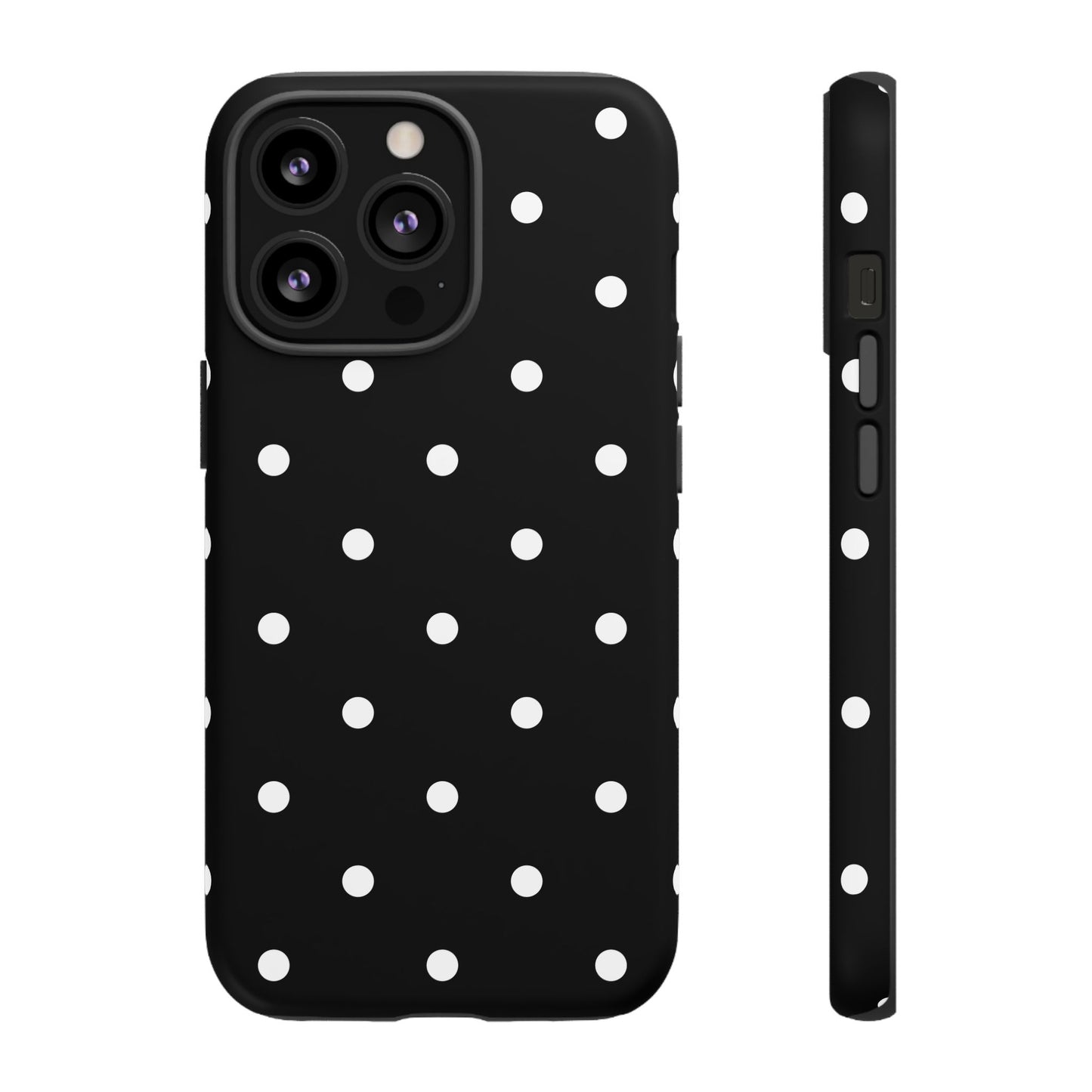 Black Polka Dot Tough Phone Case