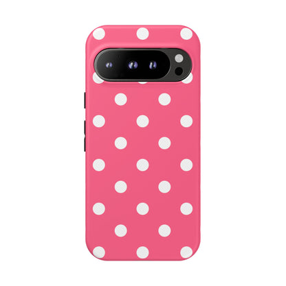 Bubblegum Pink Polka Dot Tough Phone Case