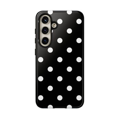 Black Polka Dot Tough Phone Case