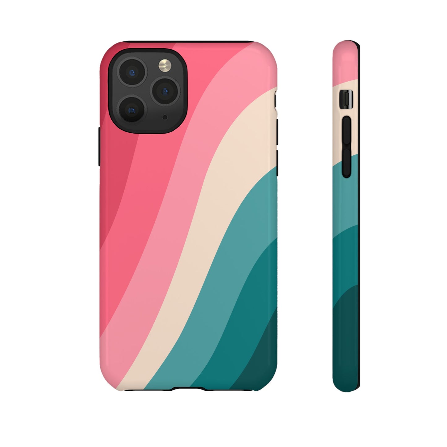 Blush Teal Wave Tough Phone Case