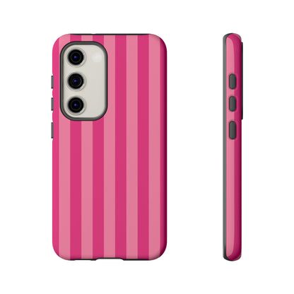 Pink Candy Stripe Tough Phone Case