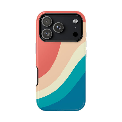 Retro Sunset Wave Tough Phone Case