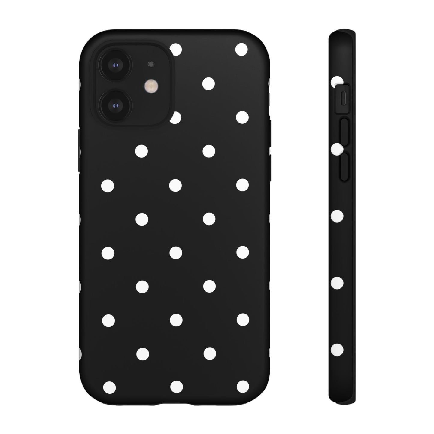 Black Polka Dot Tough Phone Case