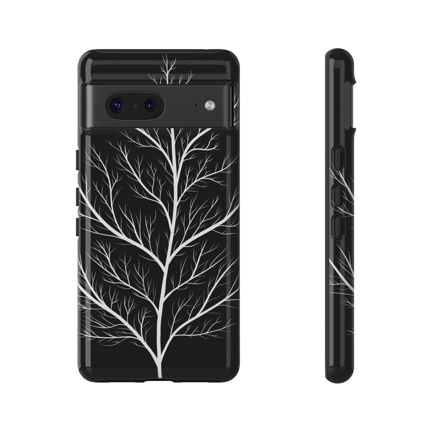 White Tree Silhouette Tough Phone Case