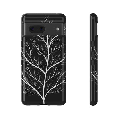 White Tree Silhouette Tough Phone Case