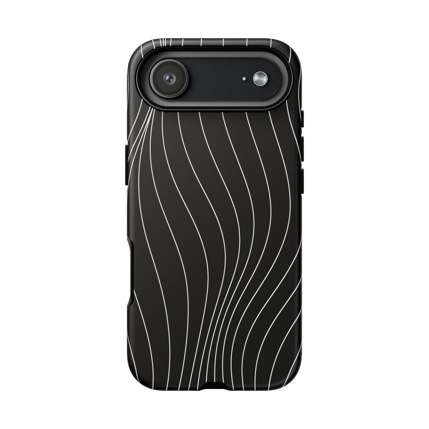 Black Wave Line Tough Phone Case